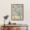 Vintage Map of Delaware County, Iowa 1875