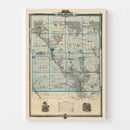 Vintage Map of Delaware County, Iowa 1875