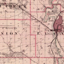 Vintage Map of Johnson County, Iowa 1875