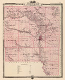 Vintage Map of Johnson County, Iowa 1875