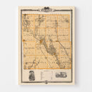 Vintage Map of Buchanan County, Iowa 1875