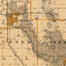 Vintage Map of Buchanan County, Iowa 1875