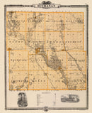 Vintage Map of Buchanan County, Iowa 1875