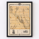 Vintage Map of Buchanan County, Iowa 1875
