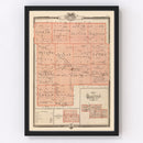 Vintage Map of Grundy County, Iowa 1875