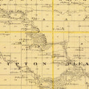 Vintage Map of Hardin County, Iowa 1875