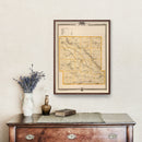 Vintage Map of Guthrie County, Iowa 1875
