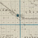 Vintage Map of Carroll County, Iowa 1875