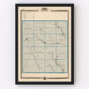 Vintage Map of Carroll County, Iowa 1875