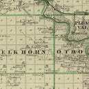 Vintage Map of Webster County, Iowa 1875