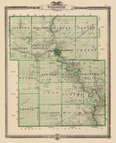 Vintage Map of Webster County, Iowa 1875
