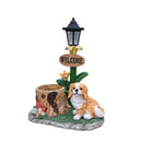 Sitting Dog Solar Lantern Planter Statue by HouseOfZazla