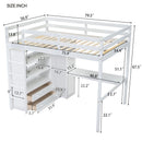 Loft Bed With Built In Wardrobe, Desk, Shelves And Drawers by Unique Piece Furniture
