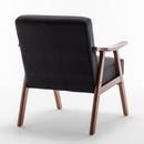Mid Century Modern Accent Chair With Solid Wood Frame And Extra Thick Backrest by HouseOfZazla