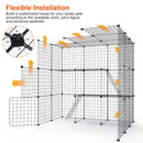 3 Tier Large Cat Cage Enclosure Indoor Cat Playpen Iron Construction Cat House Detachable Cat Crate With 2 Ladders Doors For 1-4 Cats 41.73ÓL x 41.73Ó