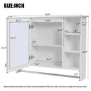 Modern Wall Mounted Mirror Cabinet With Adjustable Shelf, Soft Close Door, And Towel Bar by Unique Piece Furniture