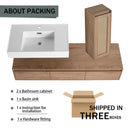 Modern Imitative Wall Mounted Bathroom Vanity With Resin Sink And Side Cabinet by HouseOfZazla