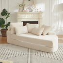 Semi Circular 2 In 1 Sofa Bed With Neck Pillow by HouseOfZazla