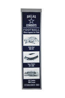 Dallas Cowboys Stadiums NFL Football Heritage Banner by Dynasty Sports & Framing