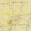 Vintage Map of Shelby County, Iowa 1875