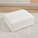 91.73" L-shaped Sofa Sectional Sofa Couch with 2 Stools and 2 Lumbar Pillows for Living Room, Biege