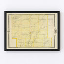 Vintage Map of Shelby County, Iowa 1875