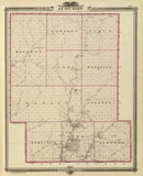 Vintage Map of Audubon County, Iowa 1875