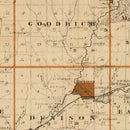 Vintage Map of Crawford County, Iowa 1875