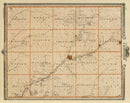 Vintage Map of Crawford County, Iowa 1875