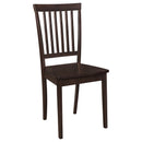 Stan - 5 Piece Dining Set With Rectangular Table And Slat Back Chairs - Cappuccino by HouseOfZazla