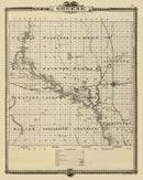 Vintage Map of Greene County, Iowa 1875