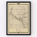 Vintage Map of Greene County, Iowa 1875