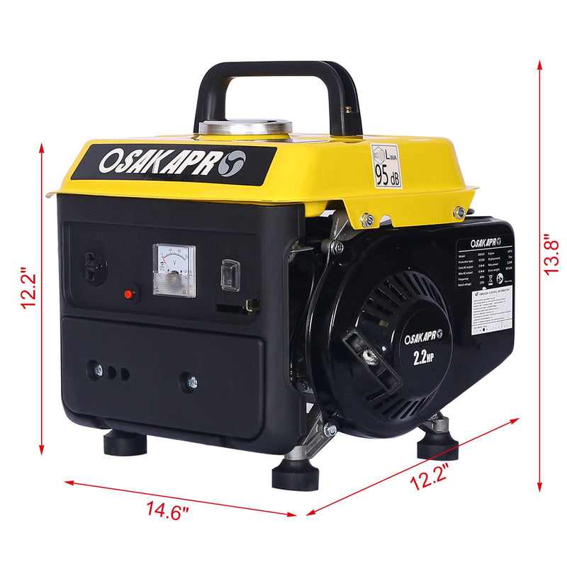Portable Outdoor Generator Low Noise Gas Powered For Home Use - Yellow, photo 7 of 12