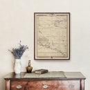 Vintage Map of Tama County, Iowa 1875