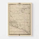 Vintage Map of Tama County, Iowa 1875