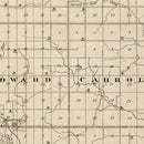 Vintage Map of Tama County, Iowa 1875