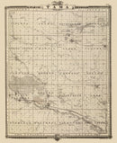 Vintage Map of Tama County, Iowa 1875