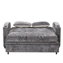 Pull Out Loveseat Sofa With Adjsutable Backrest, 2 Pillows, Cup Holders, USB Ports For Living Room by HouseOfZazla