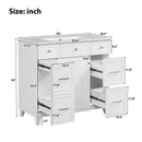 Bathroom Vanity With Ceramic Sink, Soft Close Doors, Adjustable Shelves