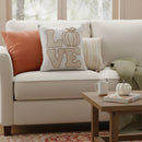 Love Pumpkin Embroidered Throw Pillow - Natural by HouseOfZazla