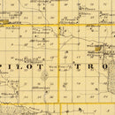 Vintage Map of Iowa County, Iowa 1875