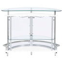 Amarillo Freestanding Glass Top Home Bar Wine Cabinet White