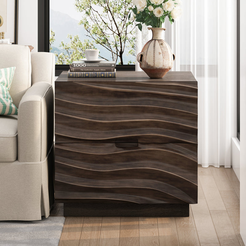 Solid Wood Nightstands with 2 Drawers, photo 2 of 10