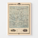 Vintage Map of Keokuk County, Iowa 1875