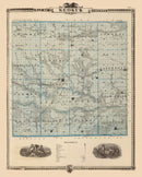 Vintage Map of Keokuk County, Iowa 1875