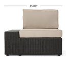 Santa Cruz - 8 Piece Outdoor Sectional Set - Dark Brown by HouseOfZazla