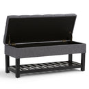 Saxon - Upholstered Transitional Storage Ottoman Bench by Unique Piece Furniture