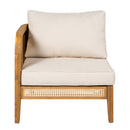 Kirkby Outdoor 5 Seater V-Shaped Acacia Wood Sofa