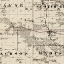 Vintage Map of Jones County, Iowa 1875