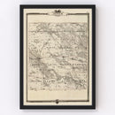 Vintage Map of Jones County, Iowa 1875
